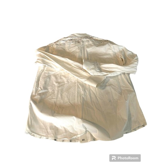 7 Diamonds Mens Size Large Embroidered Button Front Up Down Shirt Floral White - Picture 2 of 7